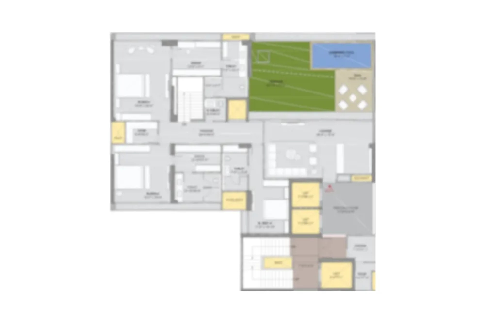 4 BHK Penthouse Floor Plan